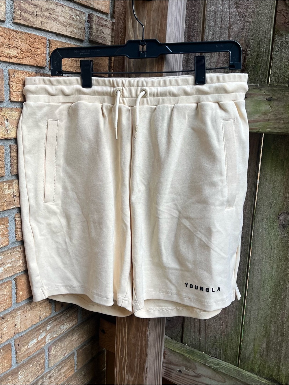YoungLA Light Yellow Drawstring Casual Shorts